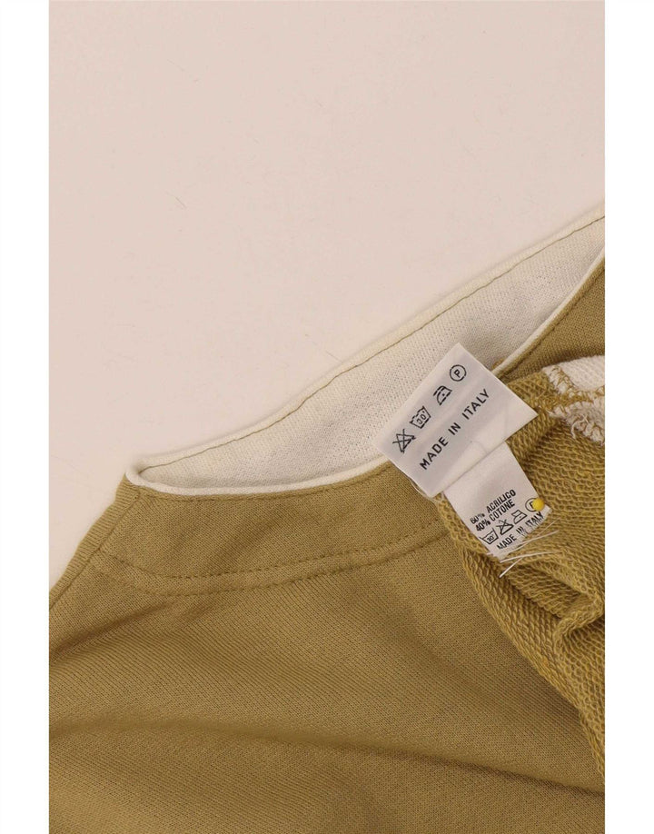 Vintage mujer oversized Cardigan suéter Reino Unido 14 Medium Khaki Colorblock