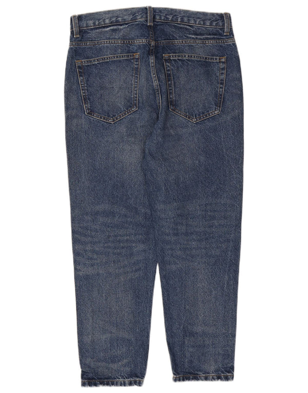 ZARA Hombre Vaqueros Cropped Tapered EU 40 Medium W31 L25 Azul