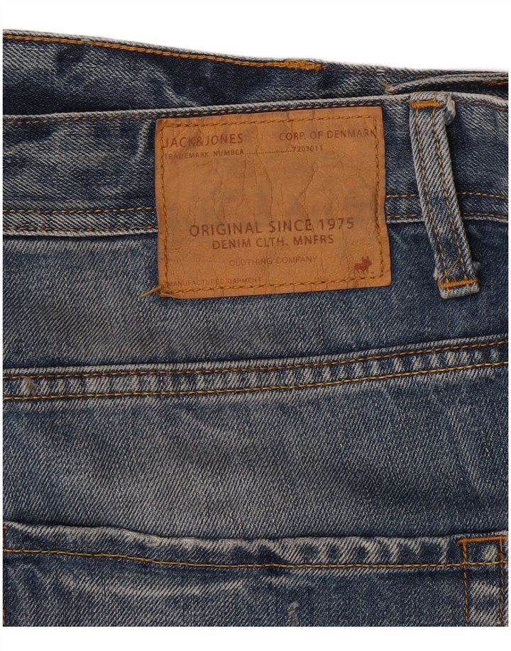 Jack & Jones Pantalones cortos vaqueros desgastados de corte regular para hombre W38 XL Azul