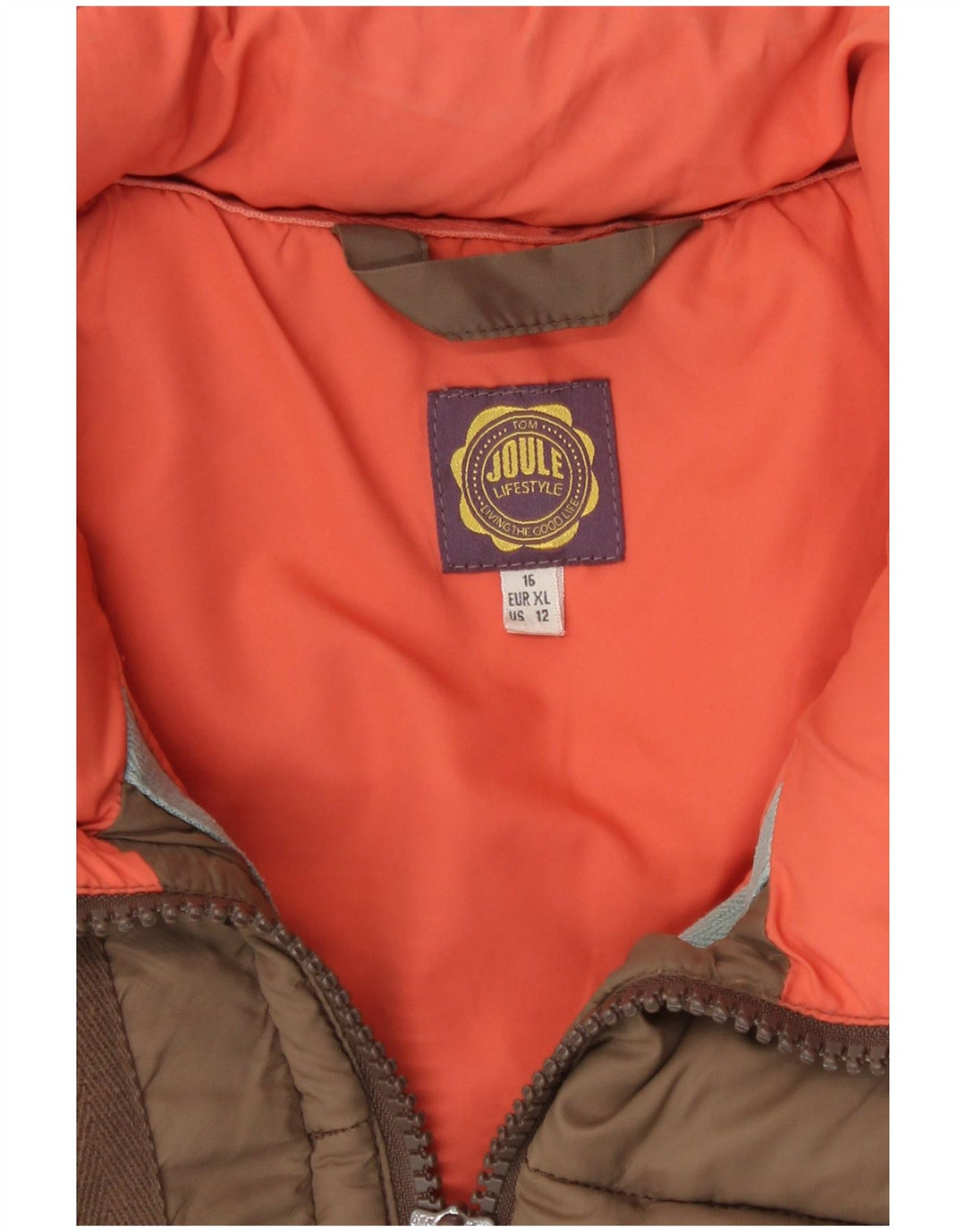 Chaleco acolchado para mujer Joules UK 46 Grande Poliéster marrón