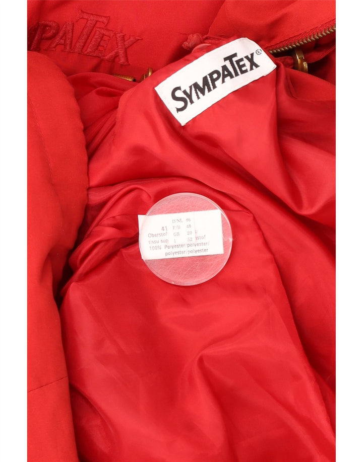 Sympatex Abrigo cortavientos extragrande con capucha para mujer UK 20 2XL Poliéster rojo