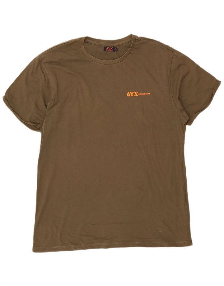 Avirex Camiseta Hombre Top XL Algodón Verde