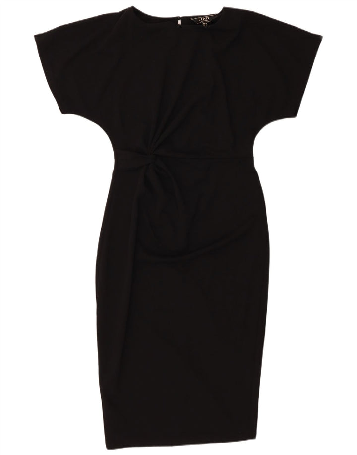 Lipsy Vestido tubo con diseño de alas de murciélago para mujer, talla 40, talla pequeña, negro