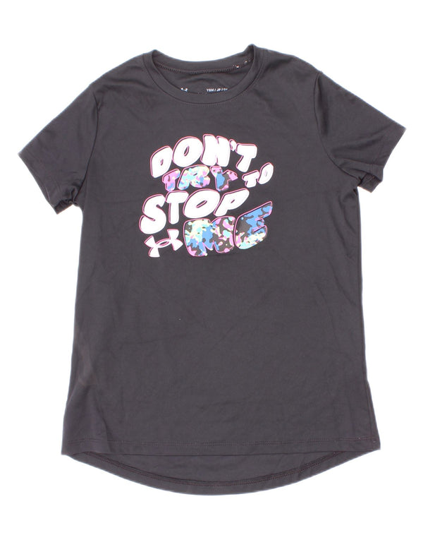 Under Armour Camiseta gráfica para niño 7-8 años Small Gris Poliéster