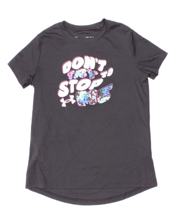 Under Armour Camiseta gráfica para niño 7-8 años Small Gris Poliéster