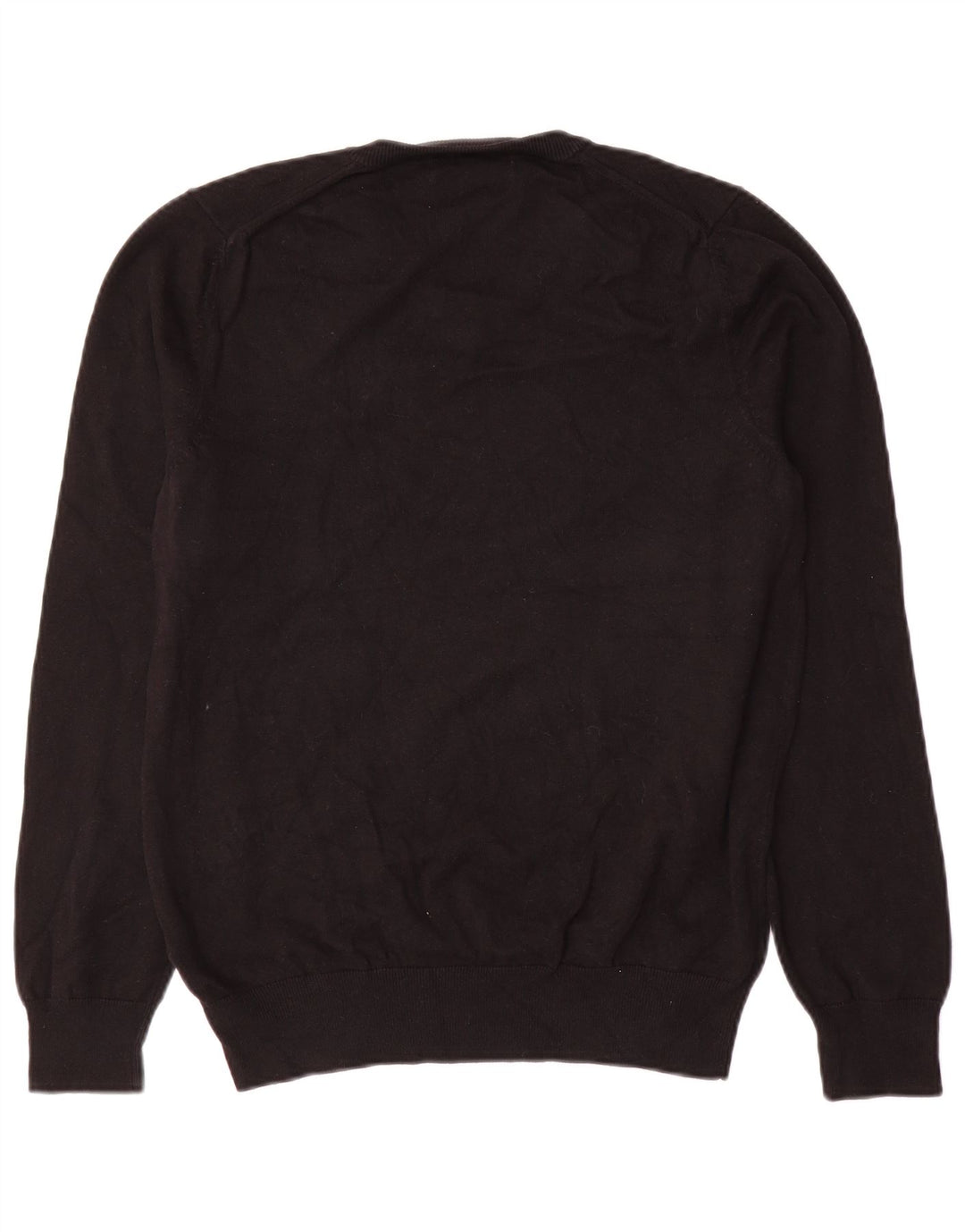 Marks & Spencer - Jersey con cuello en V para hombre, talla mediana, algodón negro