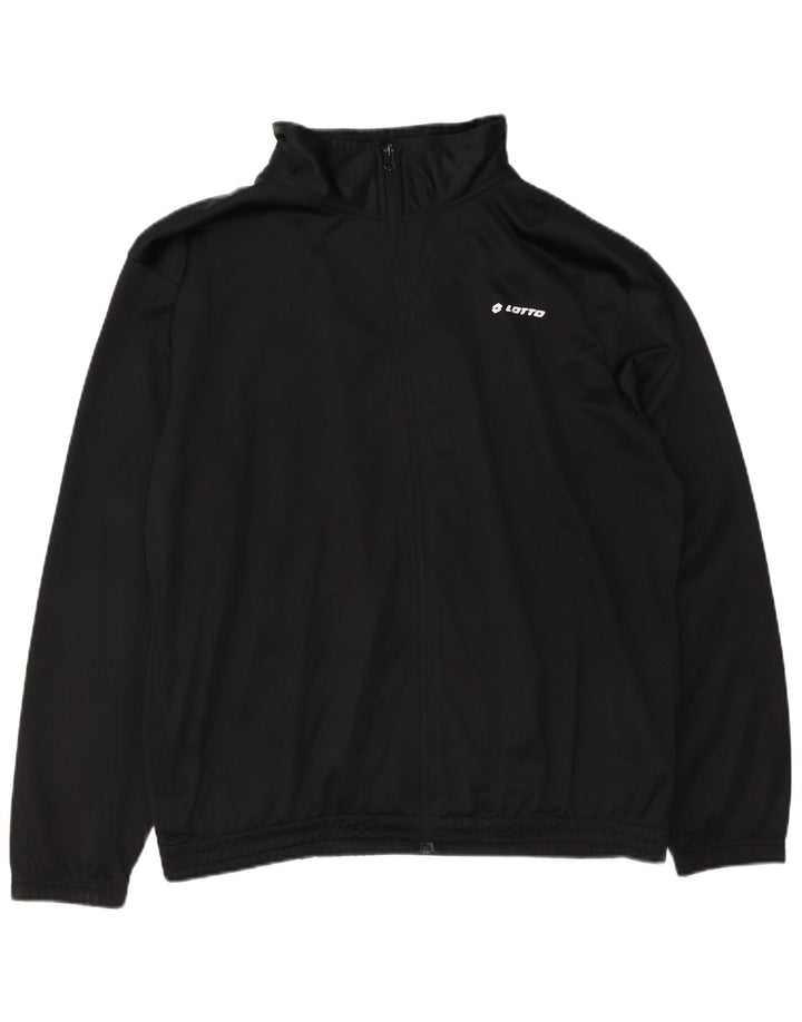 LOTTO Chaqueta superior de chándal para hombre 2XL Poliéster negro