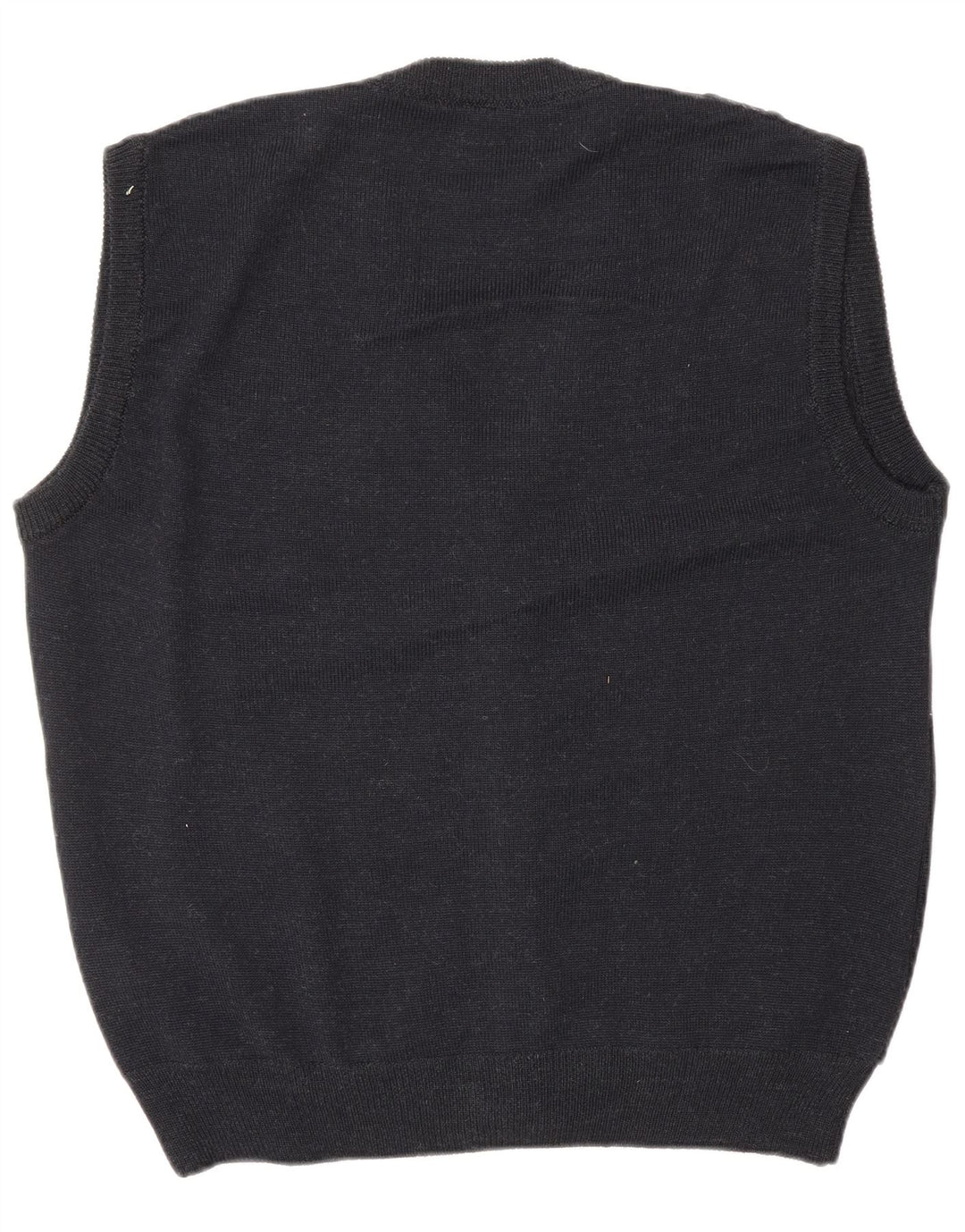 VINTAGE Suéter cárdigan sin mangas para hombre IT 52 Gris grande Argyle/Diamante