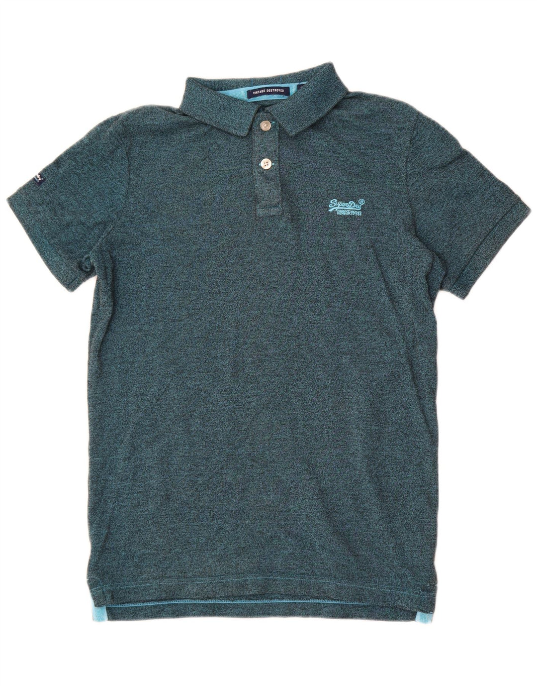 Polo Superdry De Poliéster Moteado Verde Medio Para Hombre