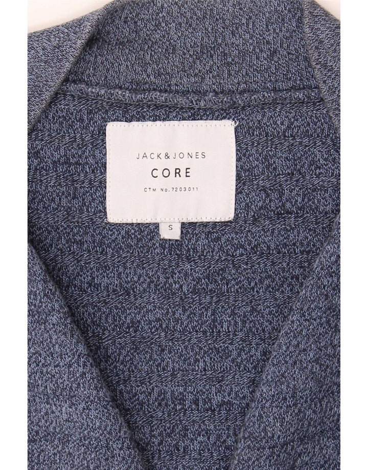Jack & Jones Mens Cardigan Sweater Small Azul Marino Rayas