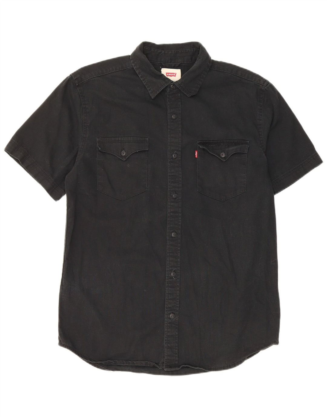 Camisa Levi's Hombre Manga Corta Small Algodón Negro