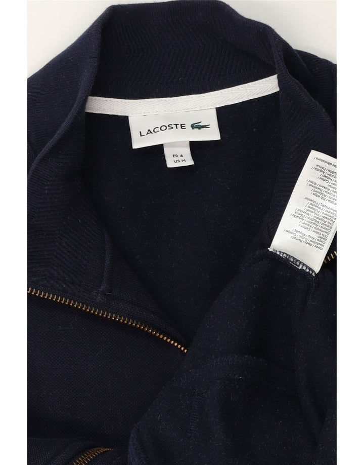 LACOSTE Chaqueta superior de chándal para hombre Talla 4 Mediana Azul marino Algodón
