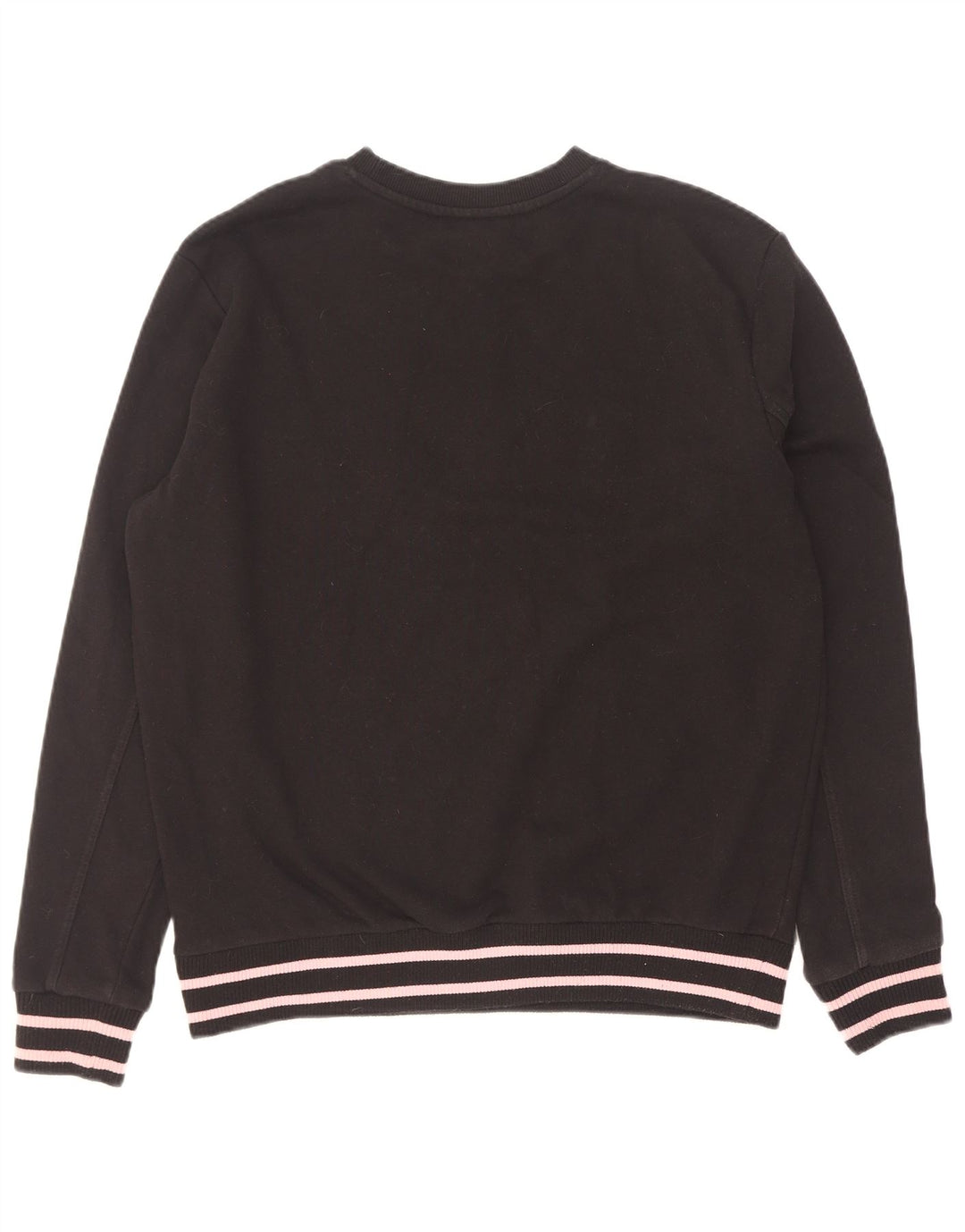 Fila Hombre Graphic Sudadera Jumper Grande Negro Rayas Algodón