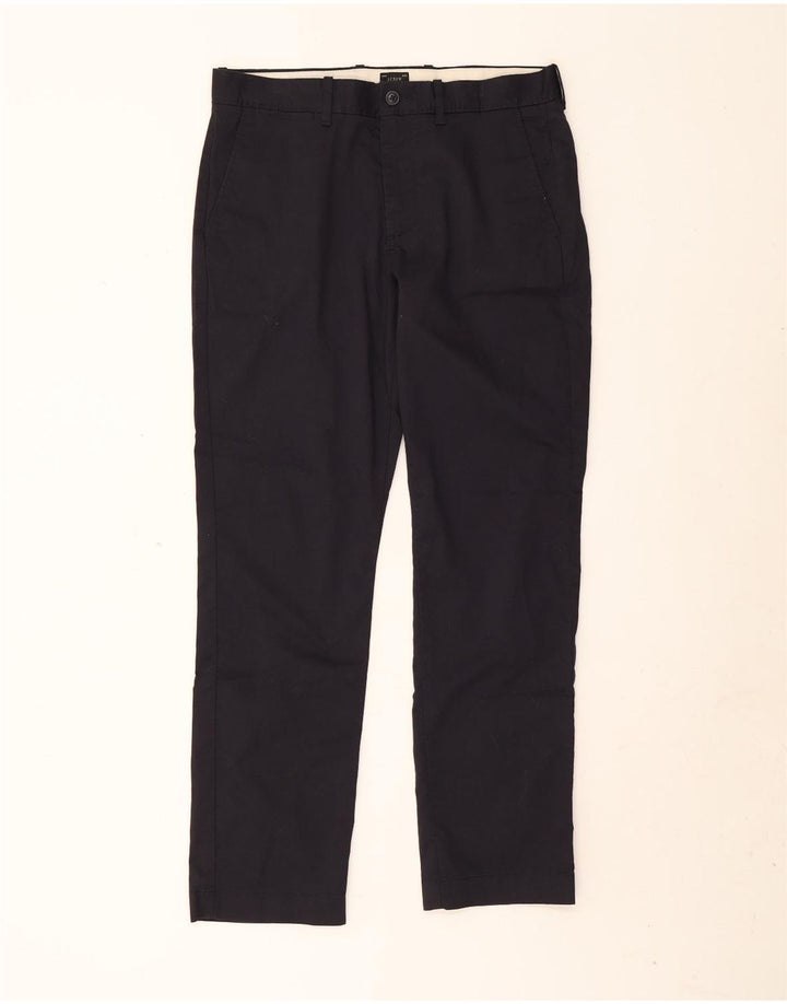 J. Crew Pantalón chino recto elástico para hombre W31 L30 Poliéster azul marino