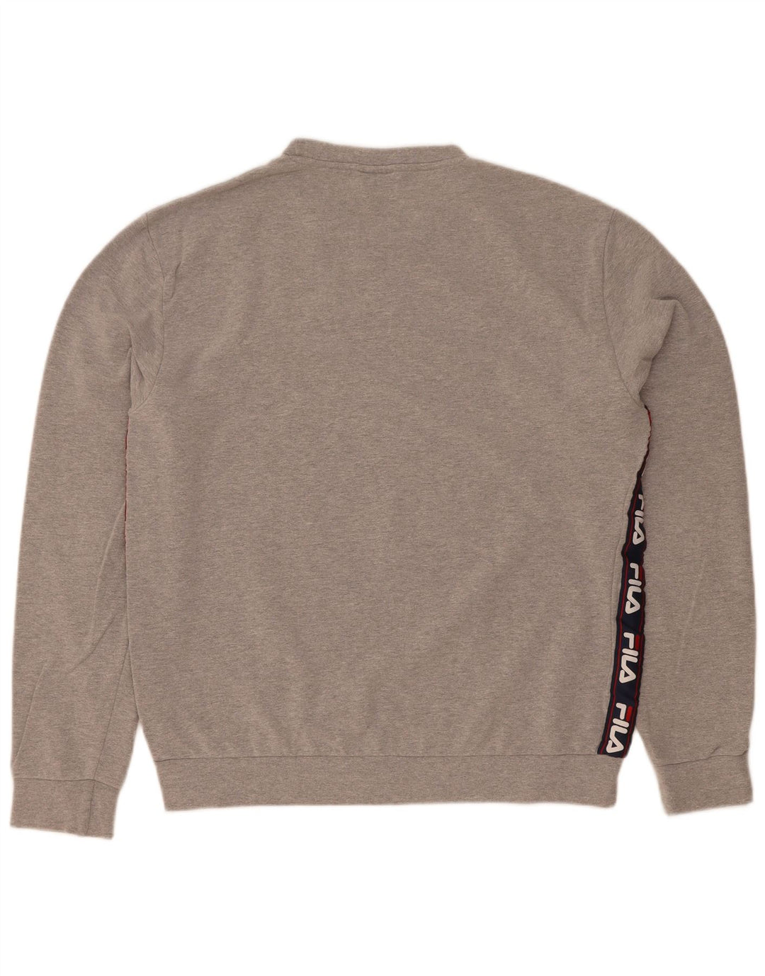 Fila Hombre Sudadera Gráfica Jersey Grande Gris Colorblock Algodón