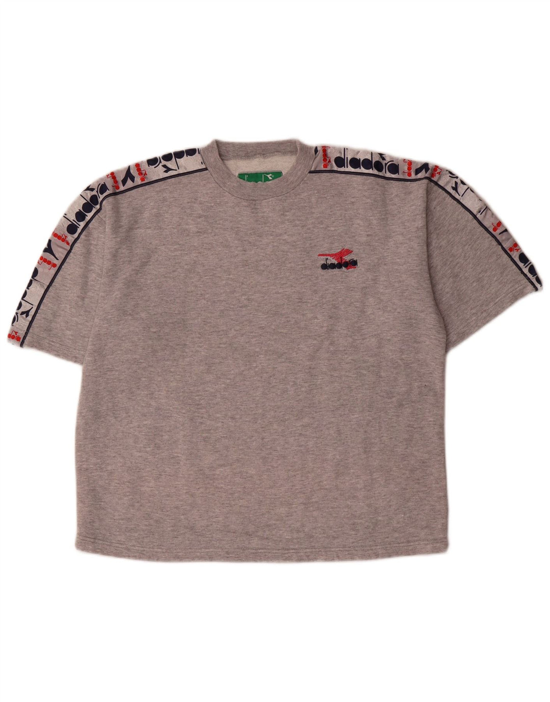 Diadora Hombre Camiseta Gráfica Top Gris Medio