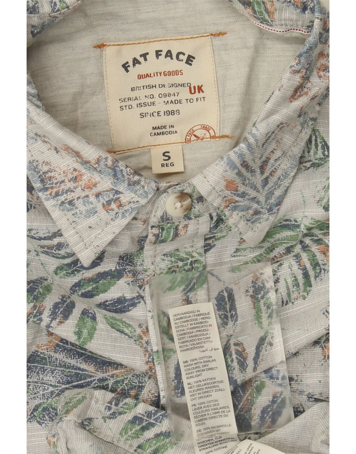Camisa de manga corta para hombre Fat Face Small de algodón con estampado floral multicolor