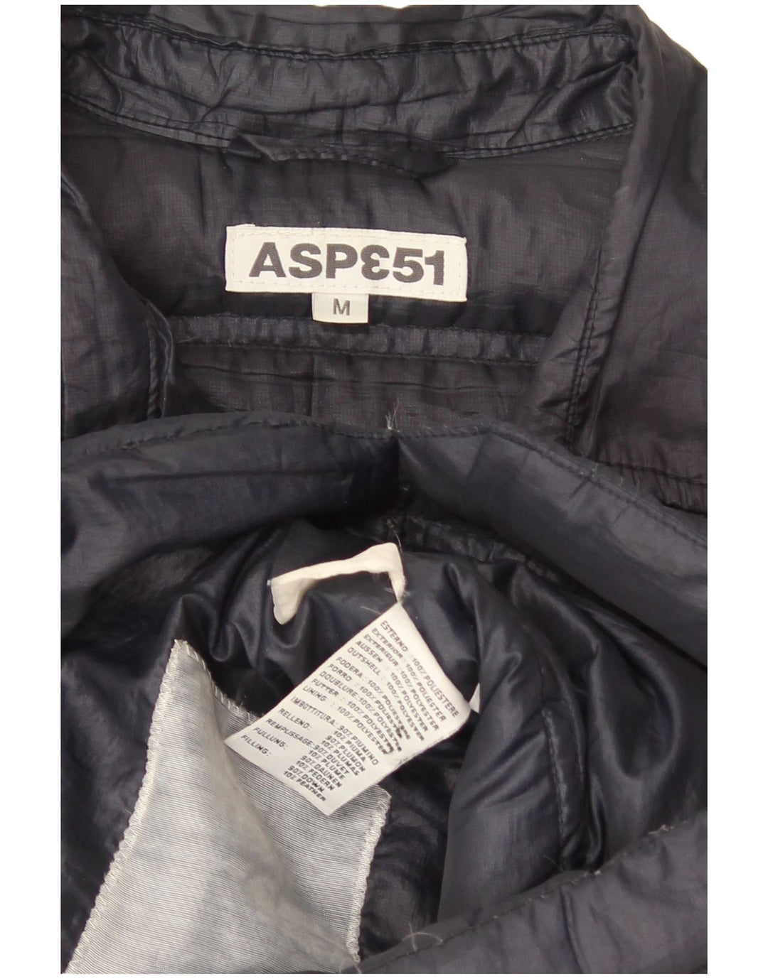Aspesi Chaqueta acolchada para mujer UK 40 Mediana Azul marino Poliéster