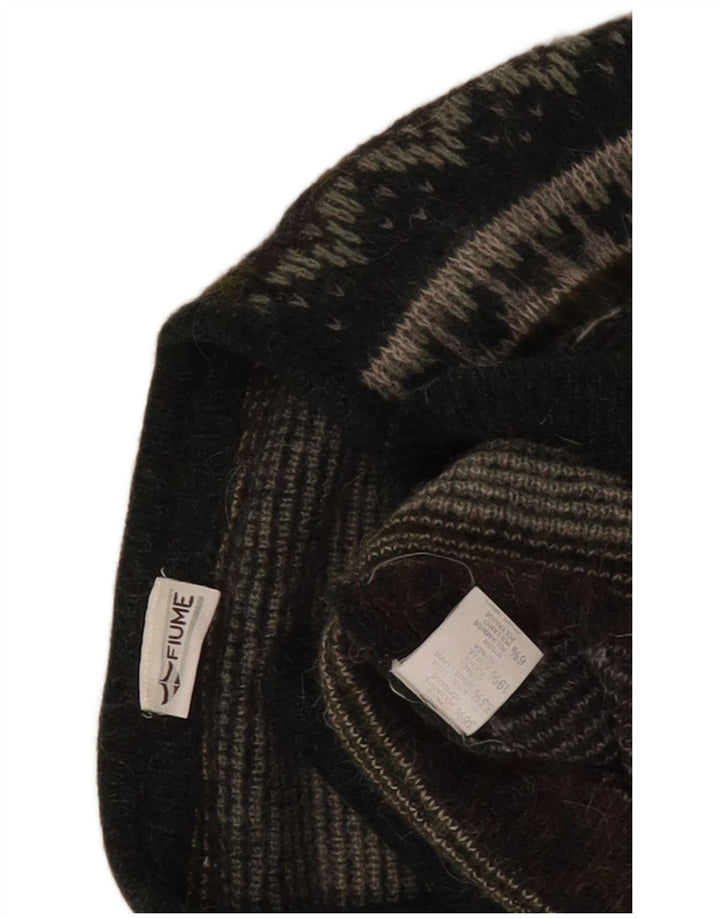 Fiume Suéter tipo cárdigan para hombre Acrílico Fair Isle gris grande