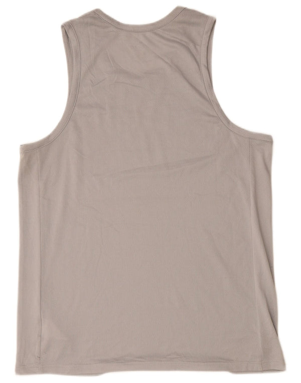 Nike Dri Fit Graphic Vest Top para hombre, poliéster gris grande