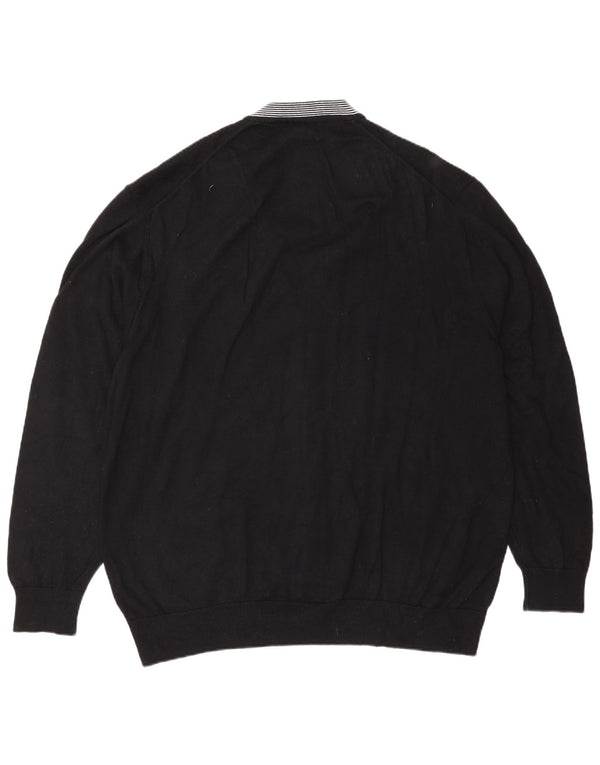 Lacoste - Cárdigan para hombre, talla 8, 2XL, algodón negro