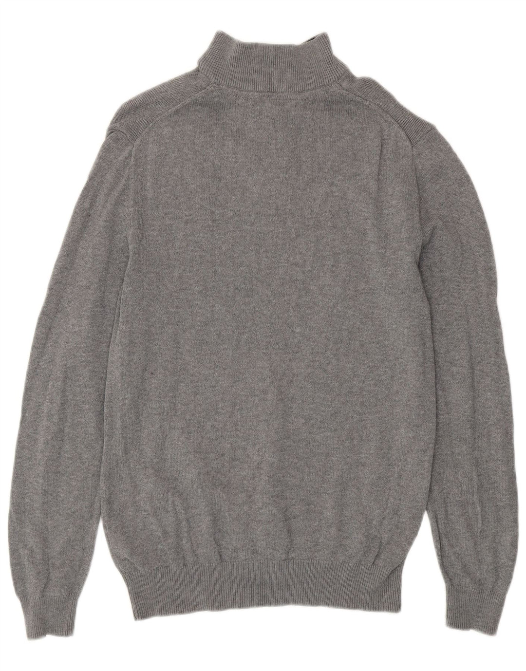 Crew Clothing - Jersey con cuello y cremallera para hombre, talla pequeña, algodón gris