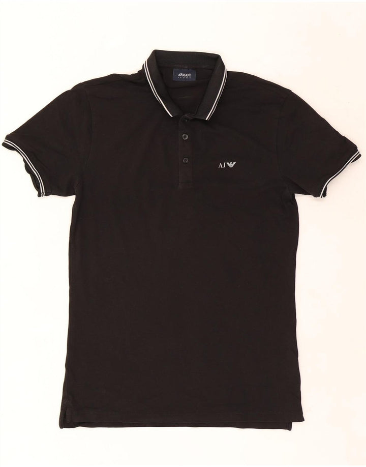 Armani Jeans Polo Hombre De Algodón A Rayas Negro Mediano