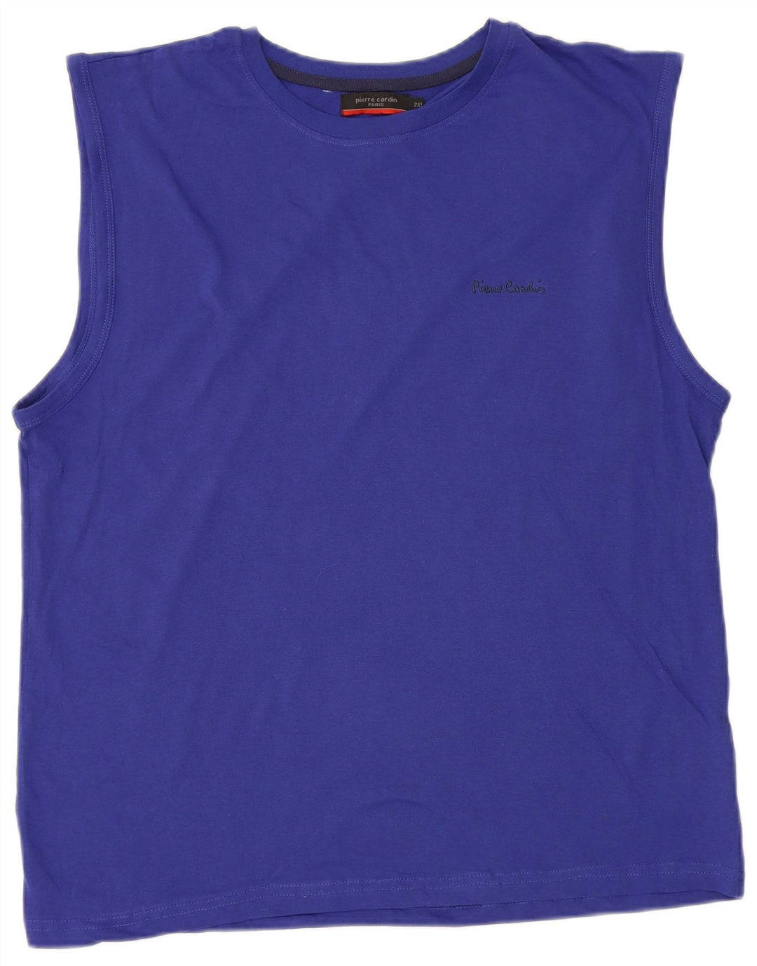 Pierre Cardin Camiseta sin mangas para hombre 2XL Algodón azul