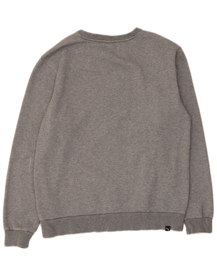 Puma Hombre Sudadera Gráfica Jersey De Algodón Moteado Gris Medio
