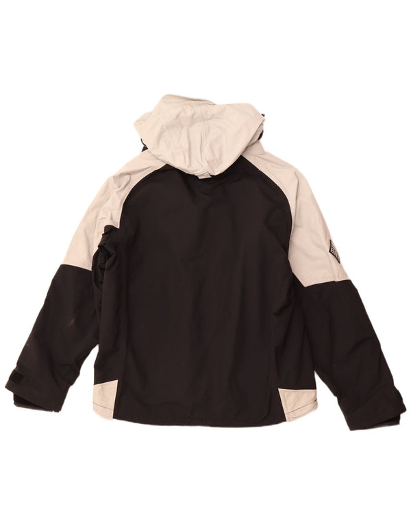 Musto Chaqueta impermeable con capucha para hombre UK 40 Large Negro Colorblock Poliamida