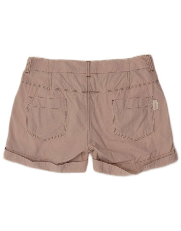 Champion Pantalones Cortos Casuales Para Mujer Pequeños W28 Beige Pata De Gallo