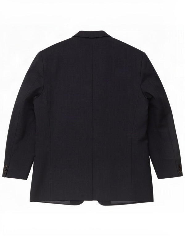 Chaqueta tipo blazer de 2 botones para hombre Valentino IT 56 3XL Lana virgen azul marino