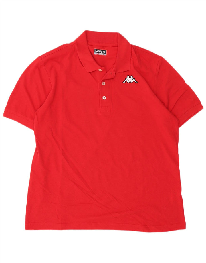 Kappa Polo Hombre Grande Rojo Algodón