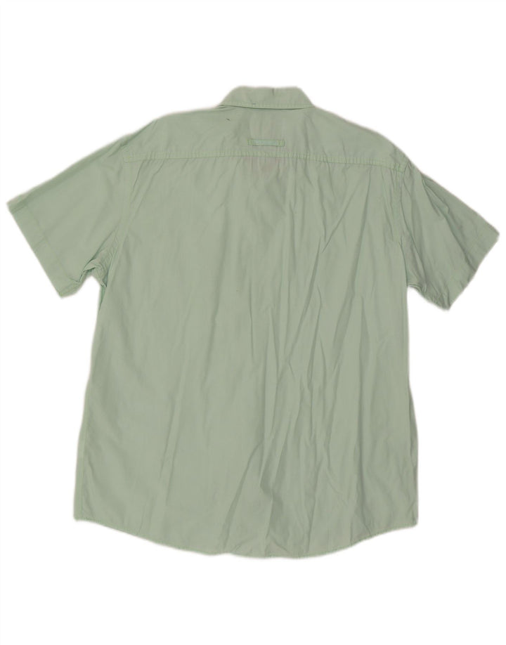 Camisa Camel Active Hombre Manga Corta Regular Fit XL Algodón Verde