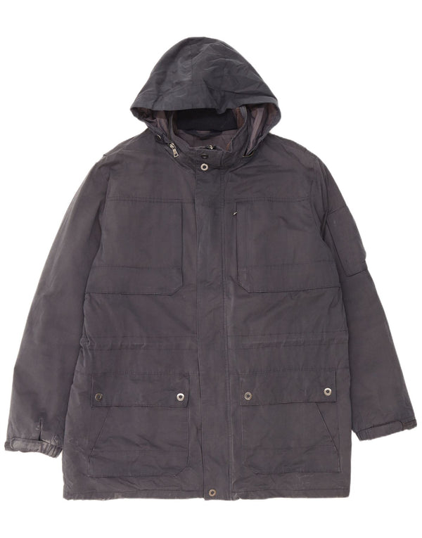 Marks & Spencer Chaqueta Parka con Capucha para Hombre UK 42 XL Algodón Azul Marino