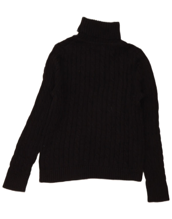 L.L.Bean Suéter con cuello vuelto para mujer UK 10 Small Algodón negro