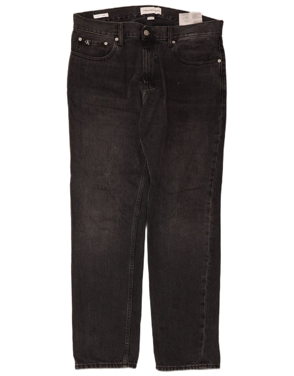 Calvin Klein Jeans rectos para hombre W32 L30 Algodón negro