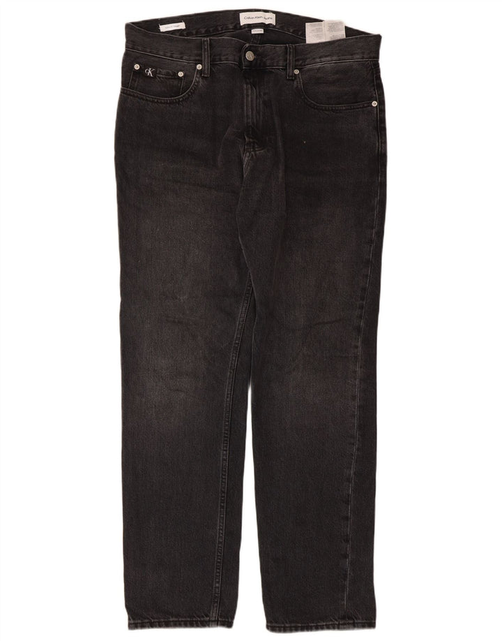 Calvin Klein Jeans rectos para hombre W32 L30 Algodón negro