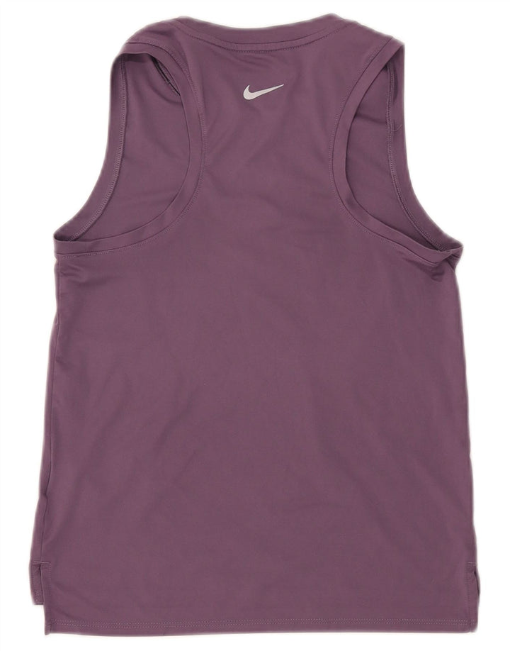 NIKE Camiseta sin mangas Dri Fit Graphic para mujer UK 6 XS Poliéster morado