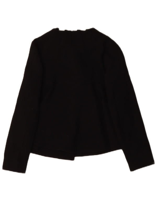 Vintage mujer Blazer chaqueta IT 40 pequeña lana negra