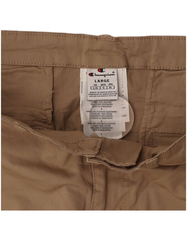 CHAMPION Pantalones cortos casuales para hombre grande W36 algodón beige