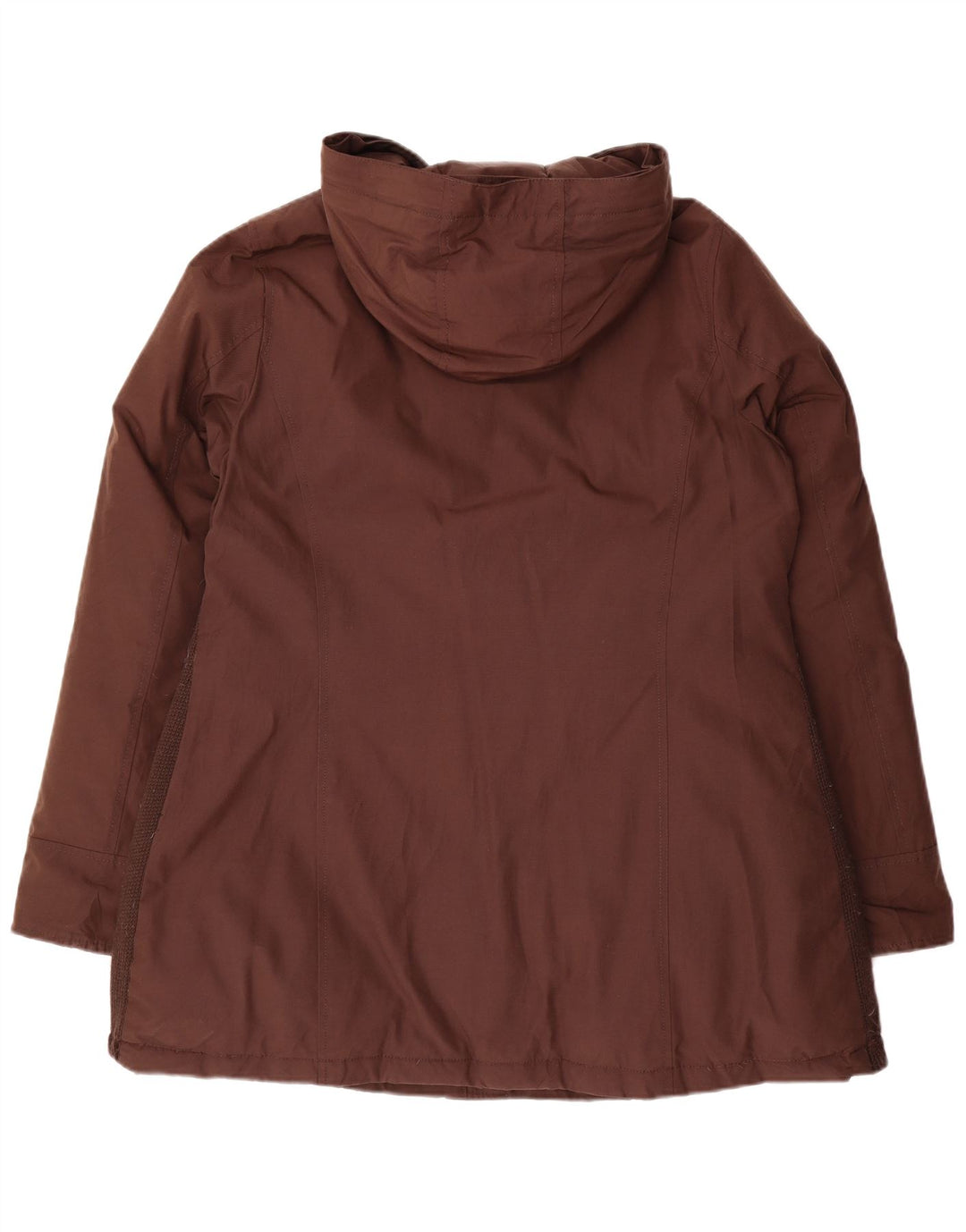 CANADIAN Abrigo acolchado con capucha para mujer UK 46 Grande Poliéster marrón