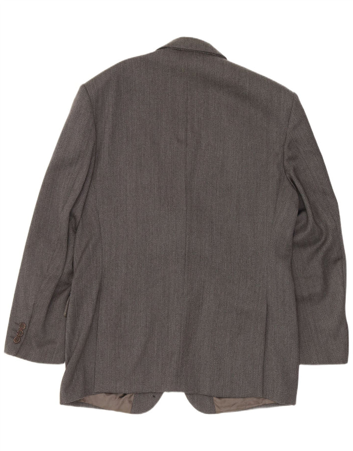 Ferre Chaqueta tipo blazer de 3 botones para hombre IT 50 Large Grey Virgin Wool