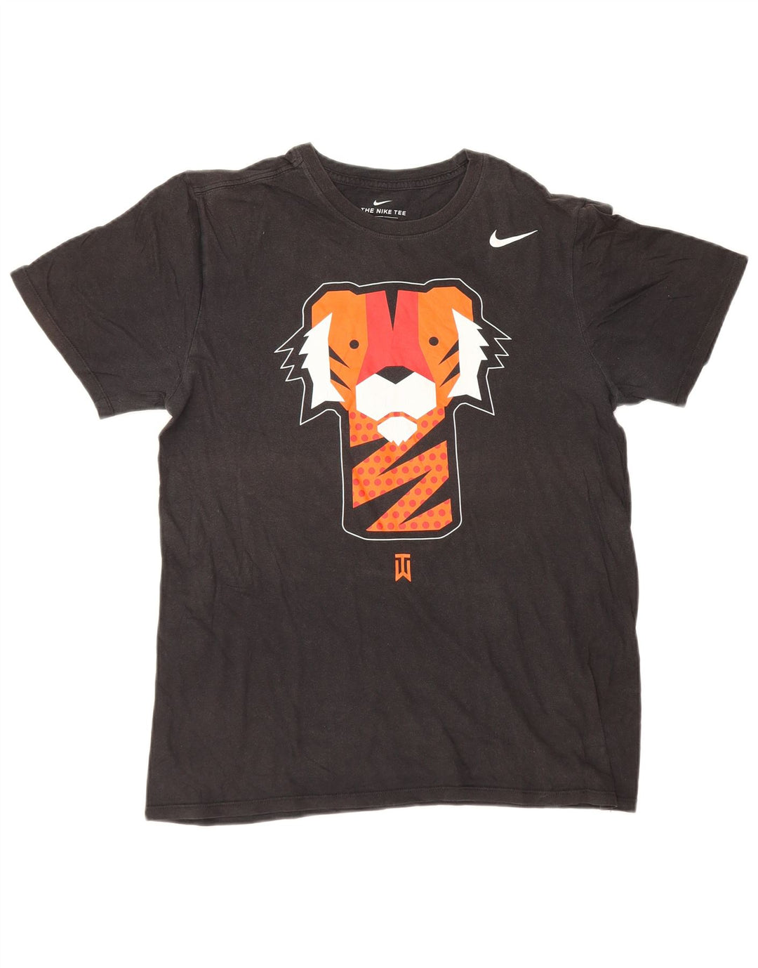 Nike Tiger Woods Graphic Camiseta para hombre, talla mediana, algodón negro
