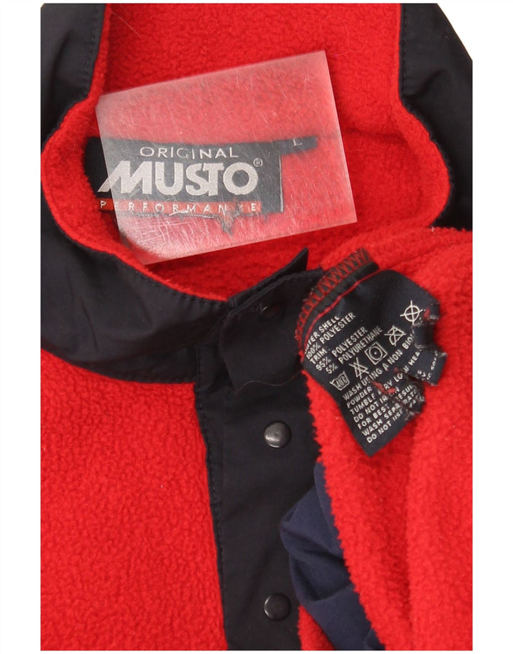 Musto Jersey De Lana Con Cuello De Botón Para Hombre Poliéster Rojo Grande