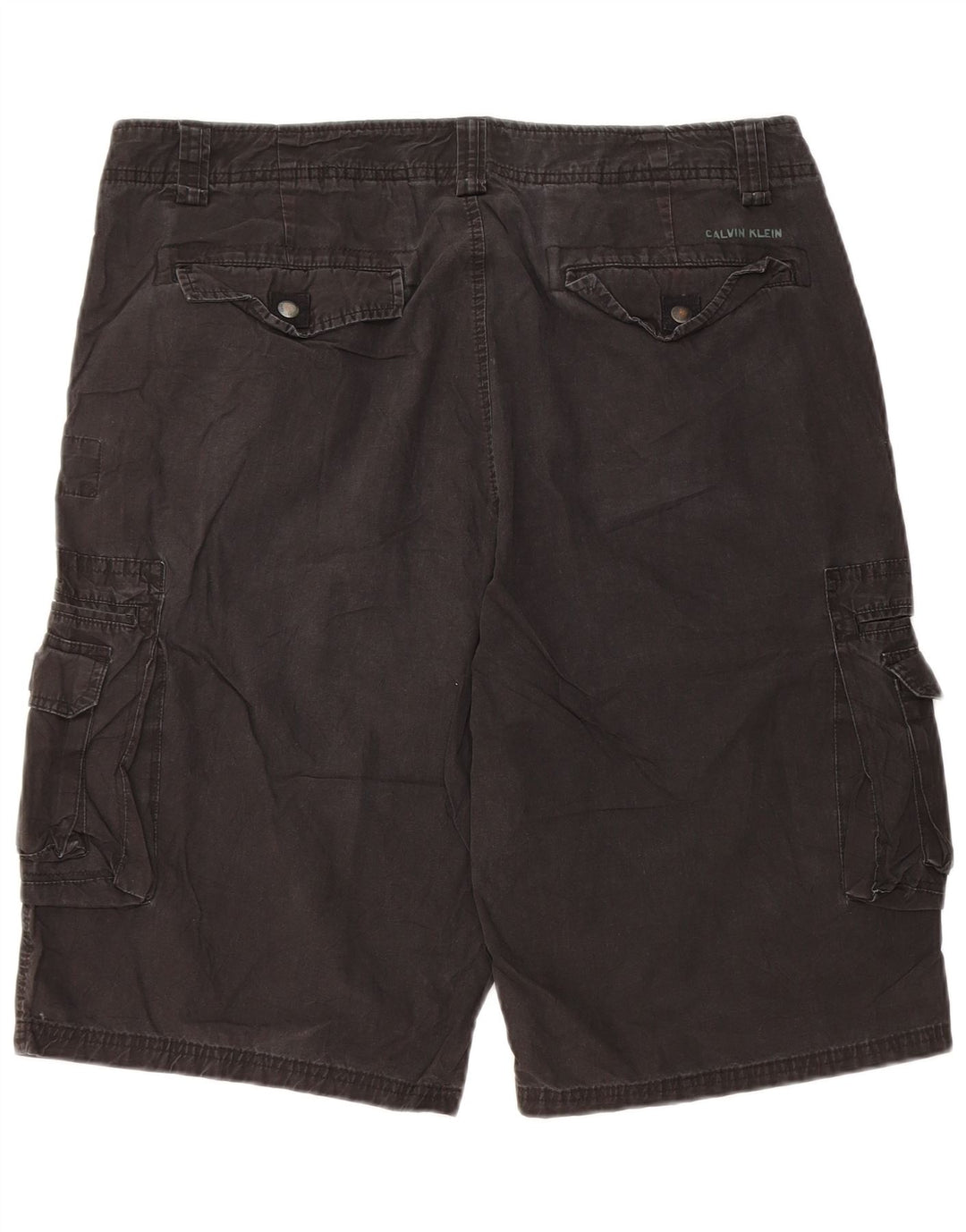 CALVIN KLEIN Shorts cargo para hombre W36 Grande Algodón negro