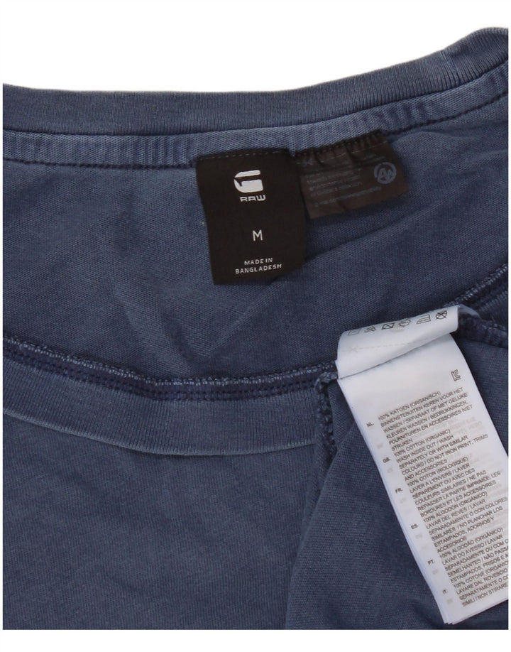 G-Star Hombre Camiseta Top Algodón Azul Medio