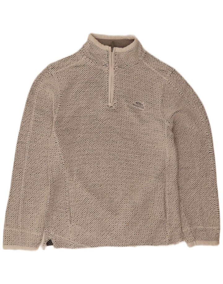 Weird Fish - Sudadera con cuello y cremallera para hombre, talla pequeña, algodón gris
