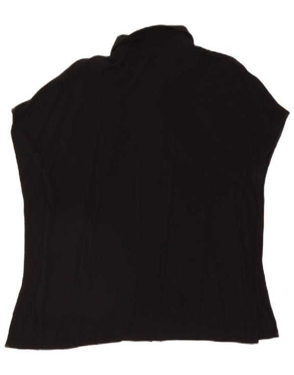 Desigual Blusa de manga corta con gráfico para mujer UK 10 Small Black Floral