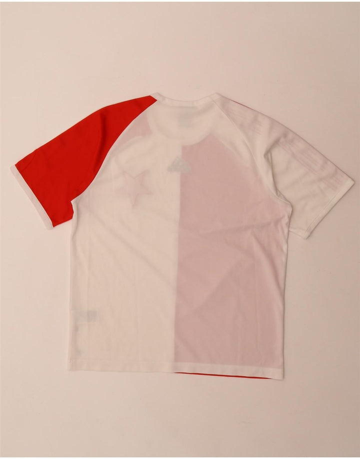Adidas Hombre Climalite Graphic Camiseta Top Medio Rojo Colorblock Poliéster